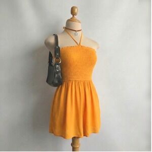 Romper Stretchy size XXSmall Bright Orange Summer Spring NWT